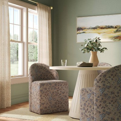 Ella Upholstered Tub Dining Chair in Vintage Floral Multi - Threshold (LOCAL PICKUP ONLY)