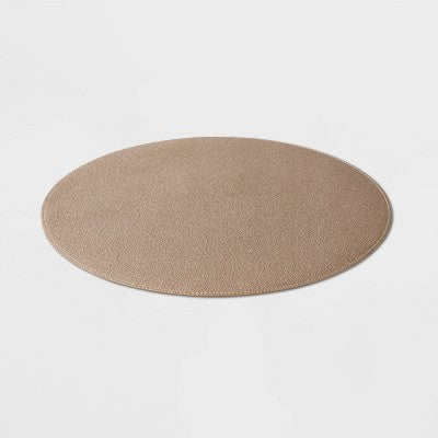 15" Round Pebble Faux Leather Charger Bronze - Threshold: Traditional Placemat, Spring & Fall Decor