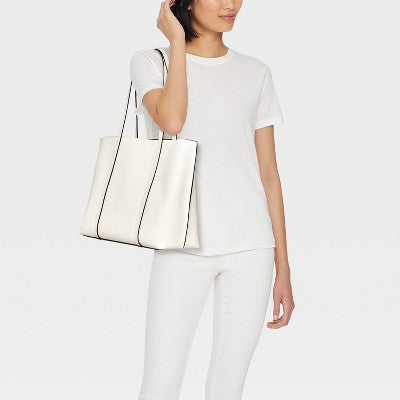 Triple Compartment Work Tote Handbag - A New Day White (LOCAL PICKUP ONLY)