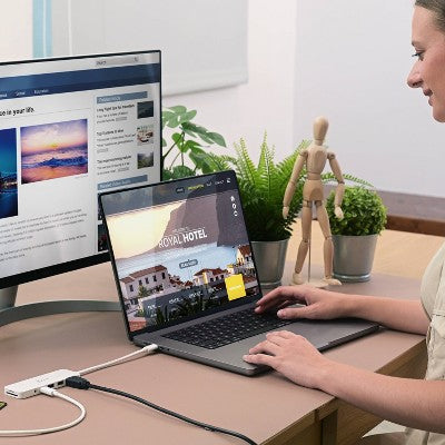 j5create USB-C Multi-Port Hub with Power Delivery: Multiport Adapter, HDMI, 3.5mm Jack