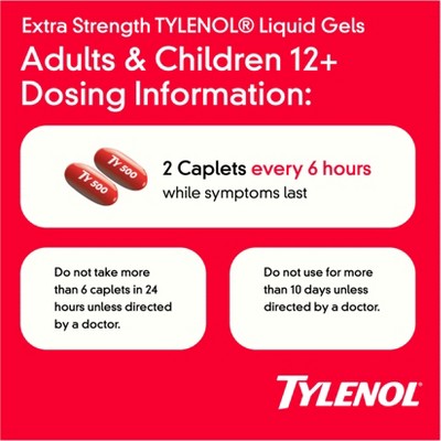 Tylenol Extra Strength Liquid Gels, Pain Reliever & Fever Reducer - Acetaminophen - 75ct