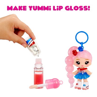 Yummiland x Licensed Sweets Lip Gloss Doll: Bazooka Bubble Gum Includes DIY Lip Gloss + Removable Keychain