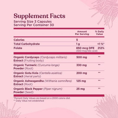 Four Sigmatic Memory Organic Mushroom Vegan Vitamin Capsules - 90ct