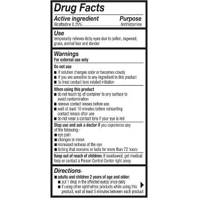 Lastacaft Once Daily Relief, Eye Allergy Itch Relief Drops 0.17 Oz