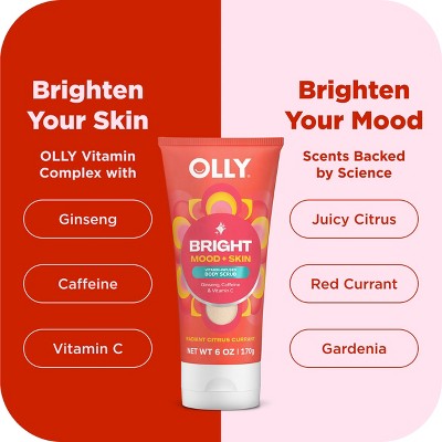 OLLY Bright Mood and Skin Vitamin-Infused Body Scrub - Citrus Currant - 6oz