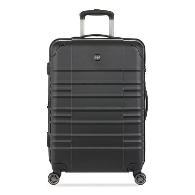 SWISSGEAR Cascade II Hardside Medium Checked Spinner Suitcase - Black (LOCAL PICKUP ONLY)