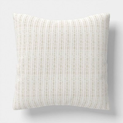 Oversized Square Reversible Matelasse Stripe Pillow green - Threshold (LOCAL PICKUP ONLY)