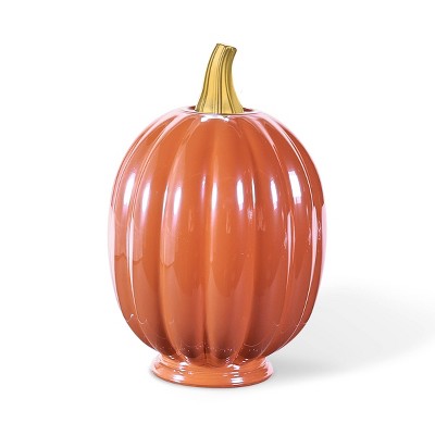 Glass Iridescent Pumpkins Orange - Bullseye's Playground