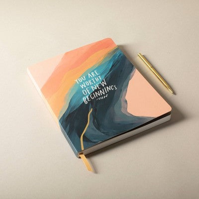 Ruled Journal Large Classic Paperback New Beginnings - FRINGE: Lined Notebook for All Ages, 208 Pages, 7.5 x 9.5 Inches