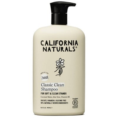 California Naturals Classic Coconut Shampoo - 16.5 fl oz: Vegan, Basic Cleansing, All Hair Types Gel, Paraben-Free