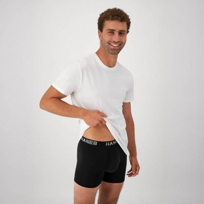 Hanes Premium Men's 3pk Trunks Total Support Pouch - Black/Gray S