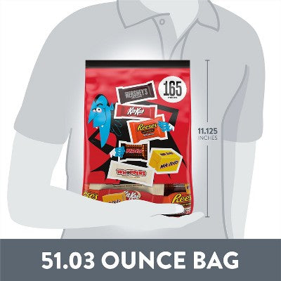 HERSHEY'S Chocolate Assorted Halloween Candy Miniatures - 51.03oz/165pc