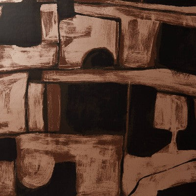 Abstract Maze Wallpaper Aged Gold and Black - Threshold: Removable Self-Adhesive Geometric Peel & Stick Vinyl