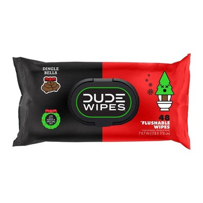 Dude Wipes Dingle Bells Flushable Wipes - 3pk/48ct