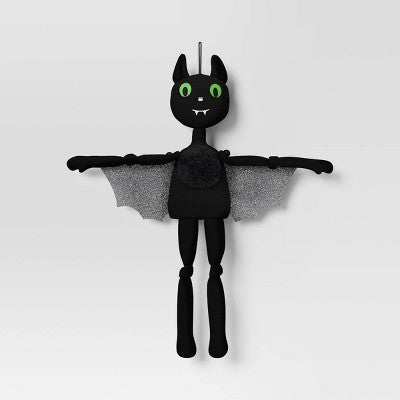 Hanging Knit Bat Character Decorative Sculpture - Hyde and EEK! Boutique Black