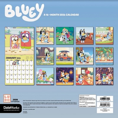 DateWorks 12"x12" 2026 Bluey Wall Calendar