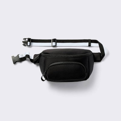 Faux Neoprene Diaper Sling - Black - Cloud Island
