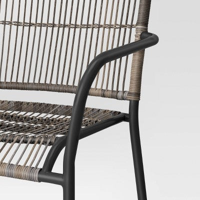 Latigo Stackable Patio Dining Chair Gray - Threshold (LOCAL PICKUP ONLY)