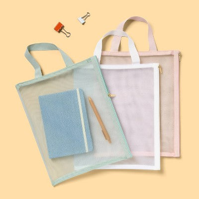 Medium Size Set of Mesh Zip Pouches - up&up
