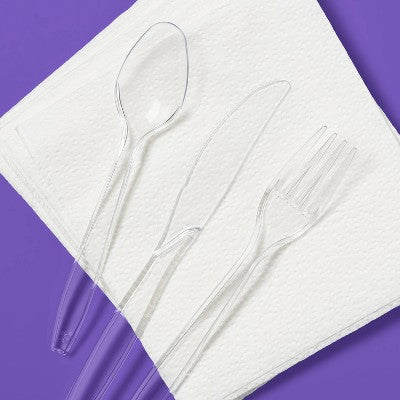Premium Plastic Forks, Spoons and Knives - 192ct - up&up
