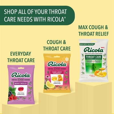 Ricola Original Herb Menthol Cough Drops - 90ct: Gluten-Free, 4.8mg Menthol, Cold & Cough Treatment