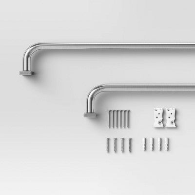 36"x66" Blackout Rectangle Curtain Rod Nickel - Threshold (LOCAL PICKUP ONLY)