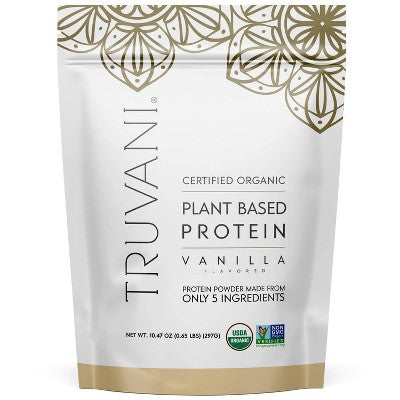 Truvani Organic Plant Based Vegan Protein Powder - Vanilla - 10.47oz/10 Servings