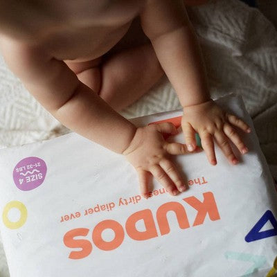 Kudos Chlorine Free Cotton-Lined Disposable Diapers - Size 4 - 52ct