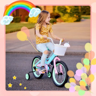 JOYSTAR Macarons 18 inch Kids Bike, Girls Toddler Bicycle with Training Wheels & Coaster Brake (LOCAL PICKUP ONLY)