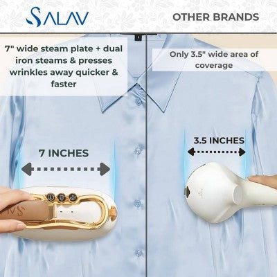 SALAV IS-900 Retro Edition Duopress Steamer and Iron Pearl