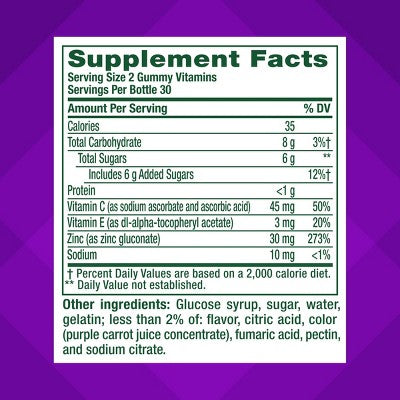 Vitafusion Daily Complexion Care Vitamin Chewable - 60ct