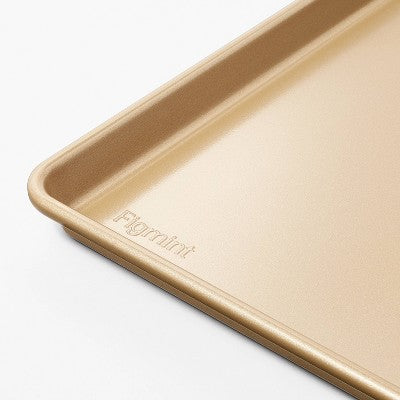 12"x16" Nonstick Aluminized Steel Baking Sheet Gold - Figmint: Cookie Sheet, Oven Tray, Dishwasher & Oven-Safe