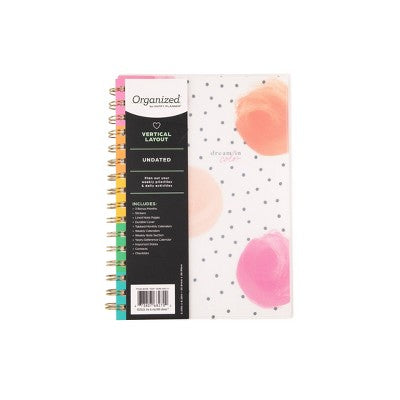 Happy Planner Undated Planner 8.375"x6.25" Make Your Mark: Multicolor Weekly & Monthly Twin-Wire for Adults