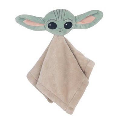 Lambs & Ivy Star Wars Cozy Friends The Child/Baby Yoda Lovey & Door Pillow Gift Set: Microfiber, Security Blankets