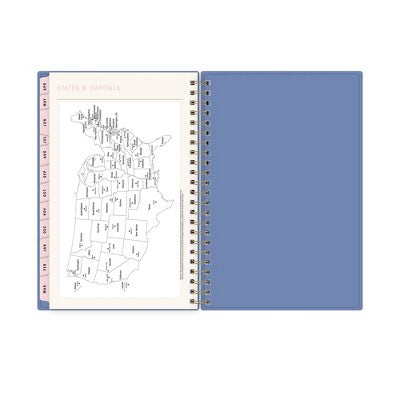 Blue Sky Brook Gossen Planner with Pocket 5"x8" Weekly/Monthly Wirebound (15 Month) Flower Flow Undated