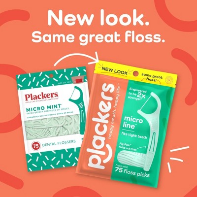 Plackers Dental Floss Picks - 75ct