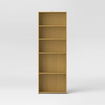 5 Shelf Bookcase Natural Wood - Room Essentials (LOCAL PICKUP ONLY)