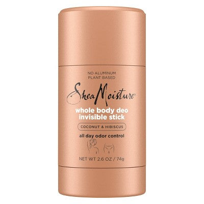 SheaMoisture Aluminum Free Whole Body Invisible Deodorant Anti-Chafe Stick - Coconut & Hibiscus - 2.6oz