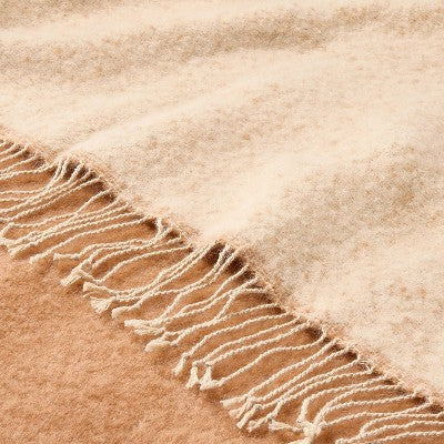 Mohair Reversible Throw Blanket Tan - Hearth & Hand with Magnolia