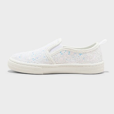 Toddler Girls Yana Slip-On Glitter Sneakers -Cat & Jack White 12T