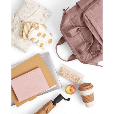 Skip Hop Mainframe Wide Open Diaper Backpack - Dusty Rose