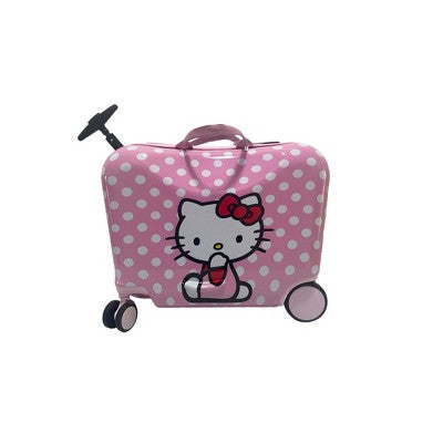 Sanrio Kids' Hello Kitty Hardside Ride-On Spinner Suitcase - Pink