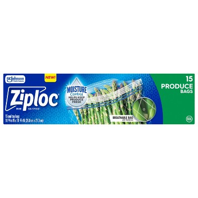 Ziploc Crisp Guard Produce Bags - 15ct