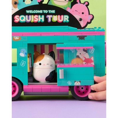Squishmallows Deluxe Playset & 4_2" Buildable Figures Building Set - Squish Tour Van: Creative Thinking Educational Toy, 788 Pieces