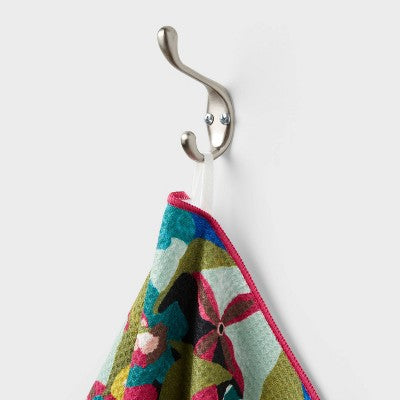 Waffle Abstract Floral Hand Towel Berry - Room Essentials