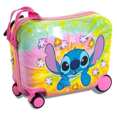 Disney Stitch Checked Hardside Ride on Luggage - Stitch