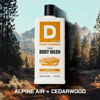 Duke Cannon Supply Co. THICK Men's Body Wash - Sawtooth - 18 fl oz: Exfoliating Liquid for Normal Skin, Whole Body Cleansing