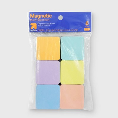 6ct Mini Whiteboard Novelty Erasers - up&up