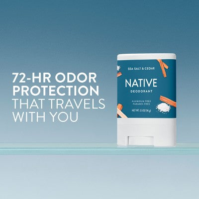 Native Mini Solid Deodorant - Travel Size - Sea Salt & Cedar - 0.5oz