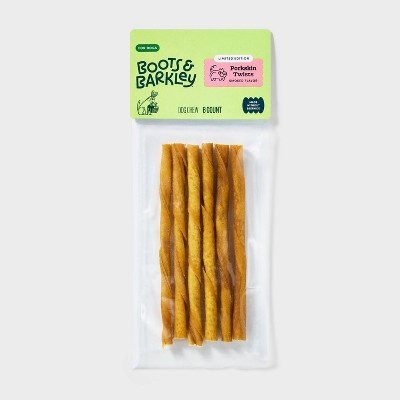 Porkskin Twists Smoked Flavor Dog Chews - Boots & Barkley 1.42oz/6ct